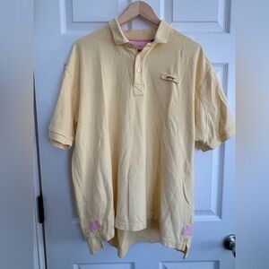 Size XL Yellow Orvis Fly Fishing Embroidered Men’s Short SL Polo Shirt